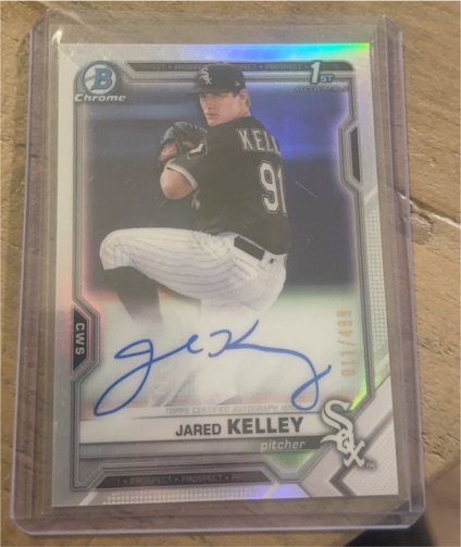 2021 Bowman Chrome #CPA-JK Jared Kelley — front