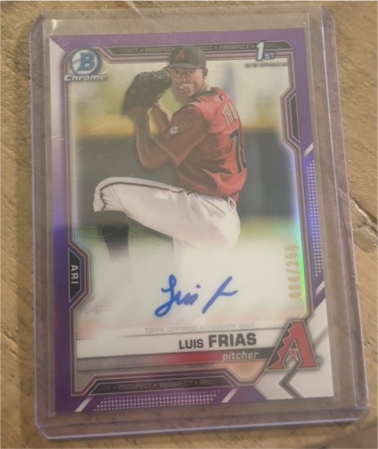 2021 Bowman Chrome #CPA-LF Luis Frias — front