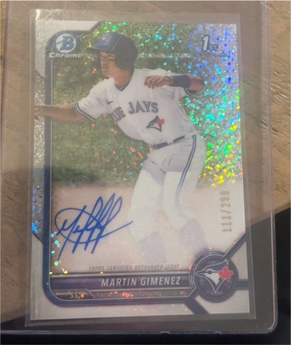 2022 Bowman Chrome #CPA-MGZ Martin Gimenez — front