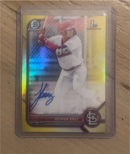 2022 Bowman Chrome #CPA-JB Joshua Baez — front
