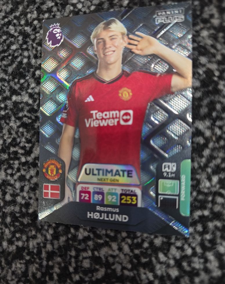 2023 Panini Plus Ultimate Next Gen Rasmus Højlund — front