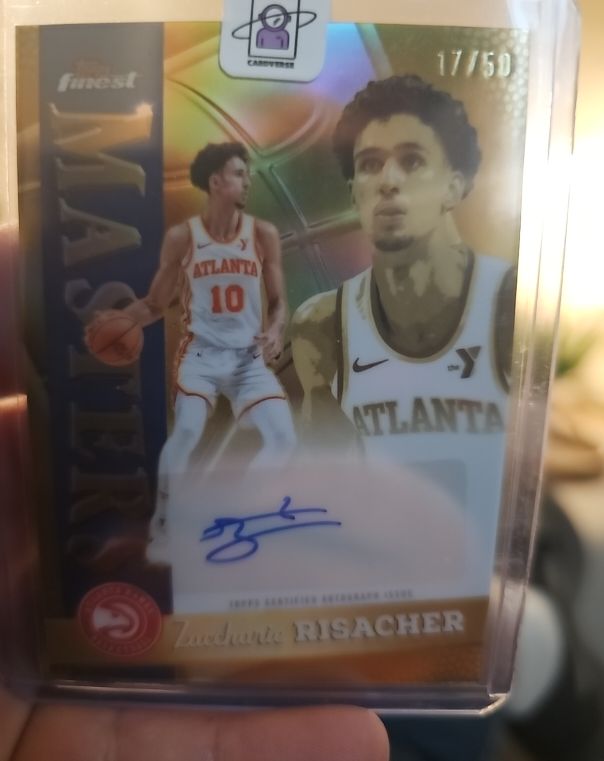 2024-25 Topps Finest Masters Gold Refractor #MA-ZR Zaccharie Risacher — front