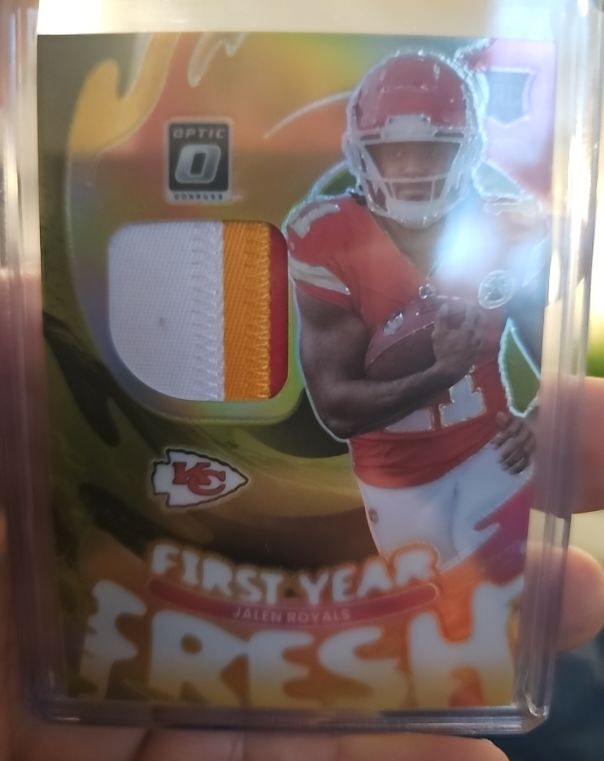2025 Panini Donruss Optic #FYFBH-JRS Jalen Royals First Year Fresh Patch — front