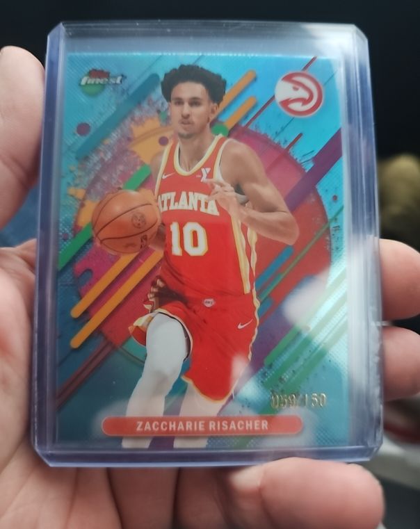 2025-26 Topps Finest #46 Zaccharie Risacher — front