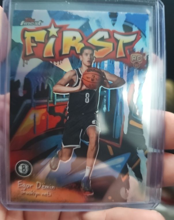 2025-26 Topps Finest #F-8 Egor Demin First Rookie RC Brooklyn Nets — front
