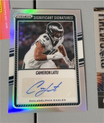 2025 Panini Prizm #SSI-CLU Cameron Latu Significant Signatures Silver Auto — front