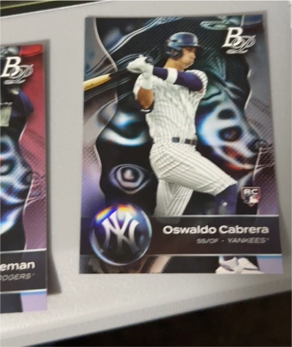 2023 Bowman Platinum #41 Oswaldo Cabrera — front