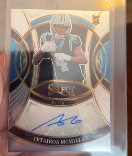 2025 Panini Select Rookie Signatures #RSI-TMN Tetairoa McMillan — front