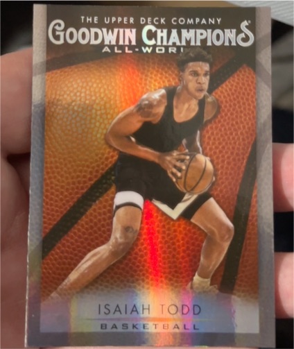 2021 Upper Deck Goodwin Champions #GB-2 Isaiah Todd All-World Basketball Silver — front