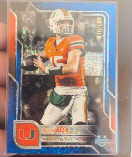 2025 Bowman Chrome University Sapphire #138 Carson Beck — front