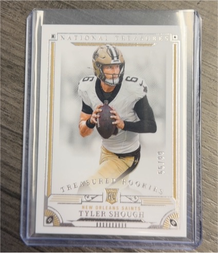 2025 Panini National Treasures Treasured Rookies #TR-TSH Tyler Shough — front