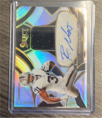 2025 Panini Select #SME-RMT Raheem Mostert Silver Patch Auto — front