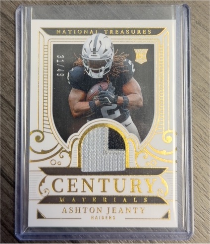 2025 Panini National Treasures #31 Ashton Jeanty Century Materials — front