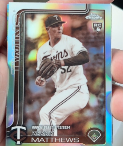 2025 Topps Chrome Update #USC171 Zebby Matthews Sepia Refractor — front