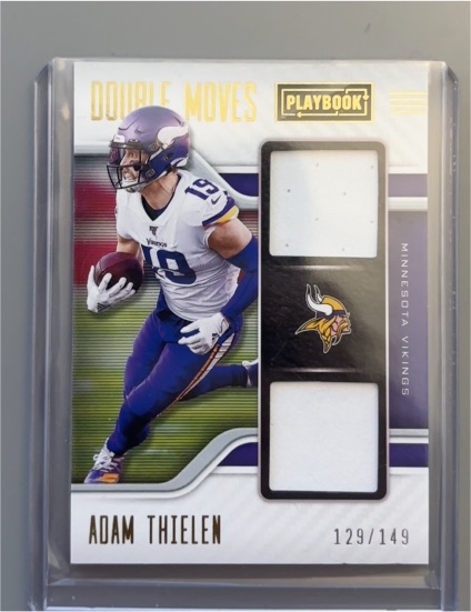 2021 Panini Playbook Double Moves Relics #DM-ATH Adam Thielen — front