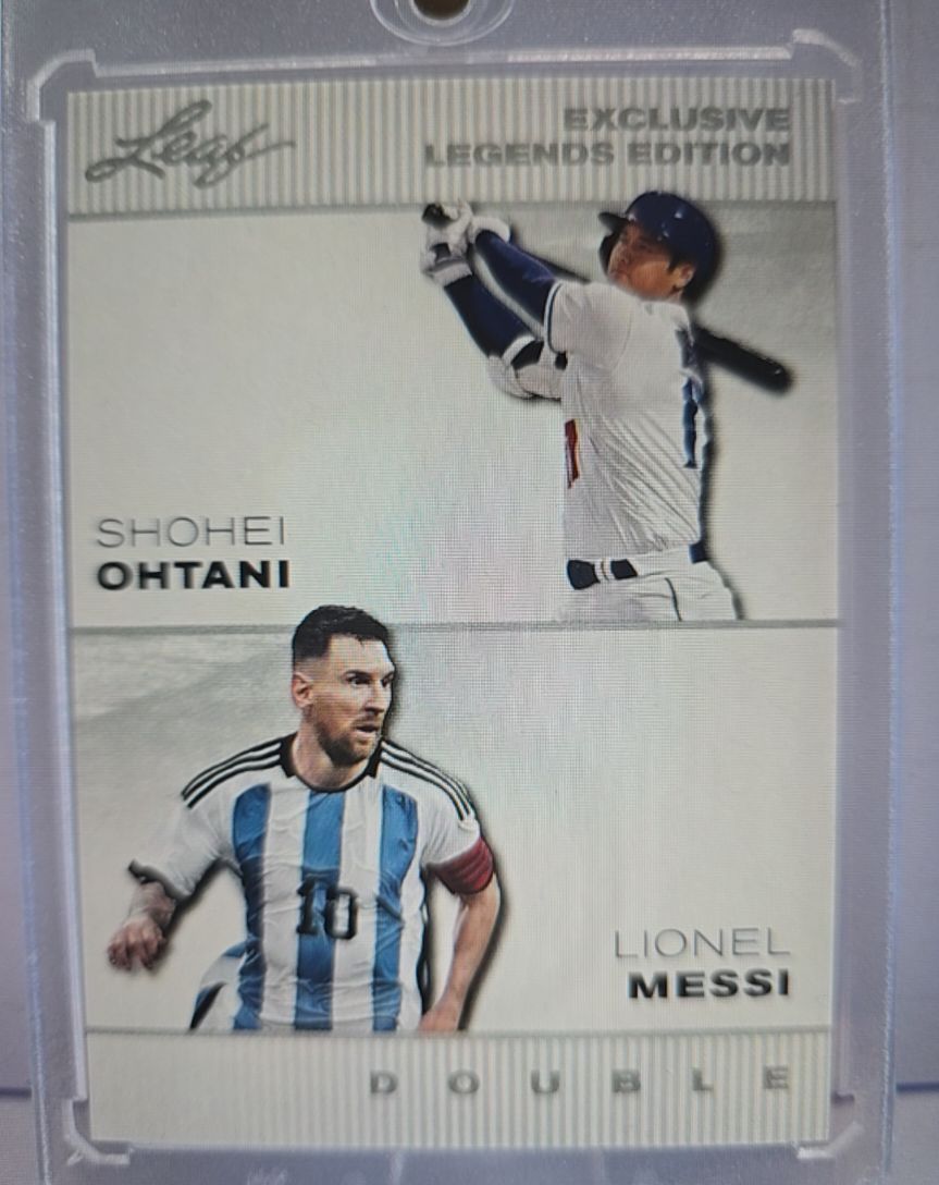 2023 Leaf Exclusive Legends Edition #ELE-06 Shohei Ohtani / Lionel Messi — front