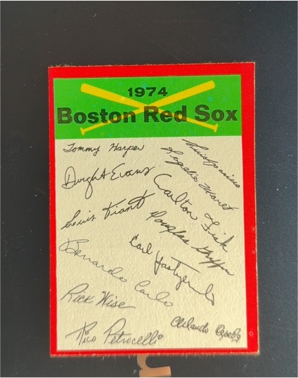 1974 Topps Team Checklists #NNO Boston Red Sox — front