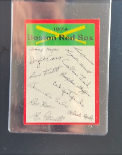 1974 Topps Boston Red Sox Team Checklist #3 — front
