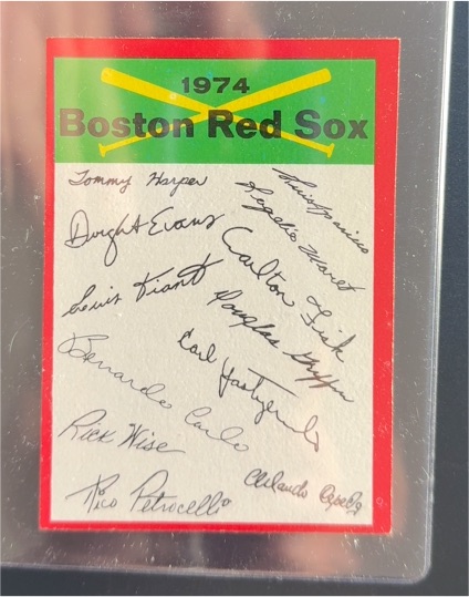 1974 Topps #NNO Boston Red Sox Team Checklist — front