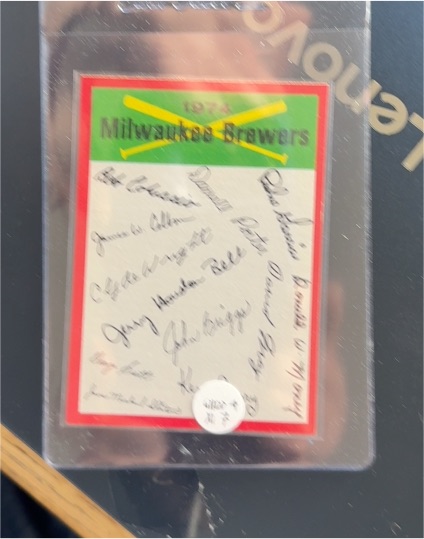 1974 Topps #NNO Milwaukee Brewers Team Checklist — front