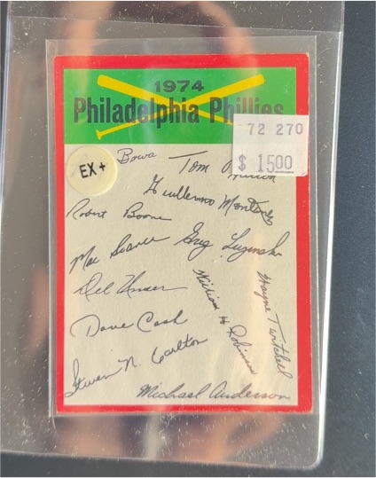 1974 Topps #19 Philadelphia Phillies Team Checklist — front