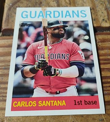 2025 Topps Archives #7 Carlos Santana Cleveland Guardians — front
