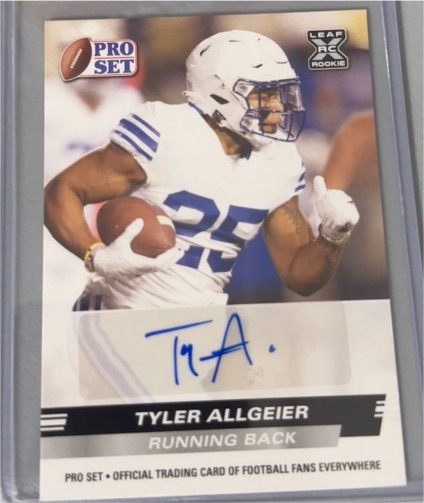 2022 Leaf Pro Set #PSA-TA1 Tyler Allgeier — front