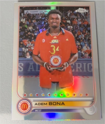2022 Topps Chrome McDonald's All American #15 Adem Bona — front