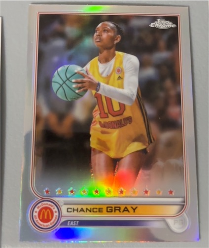 2022 Topps Chrome McDonald's All-American #28 Chance Gray — front