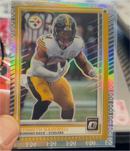 2025 Donruss Optic #97 Kenneth Gainwell Steelers Logo Prizm SSP — front