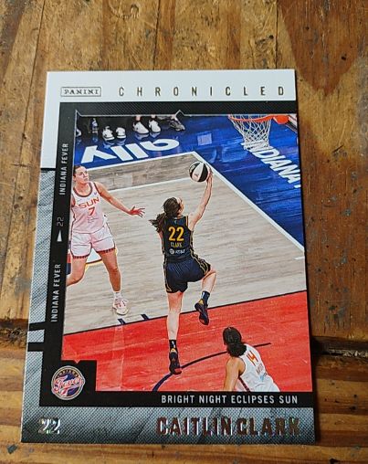 2025 Panini Chronicled #27 Caitlin Clark Bright Night Eclipses Sun — front