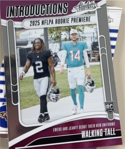 2025 Panini Absolute Introductions Walking Tall #I-QES Quinn Ewers Ashton Jeanty — front
