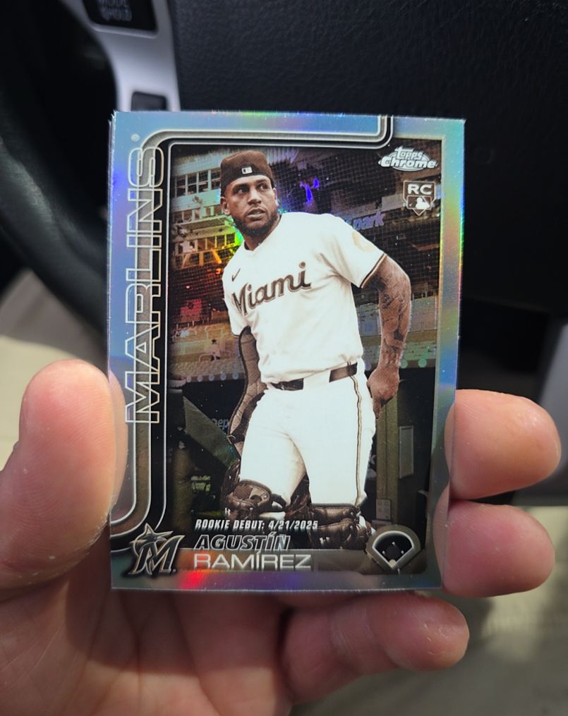 2025 Topps Chrome Update #USC38 Agustin Ramirez Rookie Debut Sepia Refractor — front