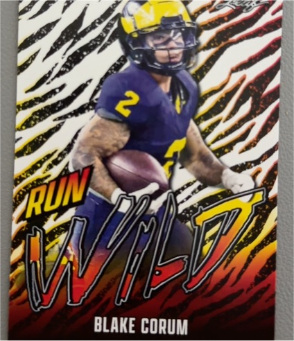 2024 Leaf Football #RW-3 Blake Corum Run Wild — front