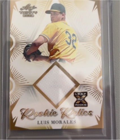 2023 Leaf Trinity #RR-33 Luis Morales Rookie Relics — front