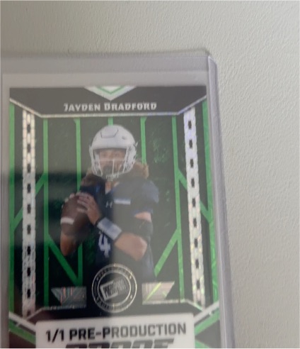 2024 Leaf Football 1/1 Pre Production Proof Jayden Bradford — front