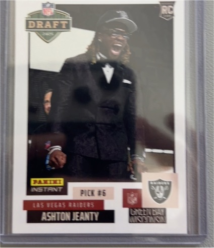 2025 Panini Instant NFL Draft #NFLDN-6 Ashton Jeanty — front
