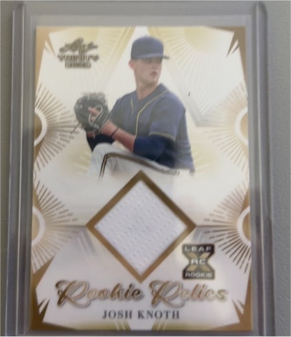 2023 Leaf Trinity #RR-28 Josh Knoth Rookie Relics — front