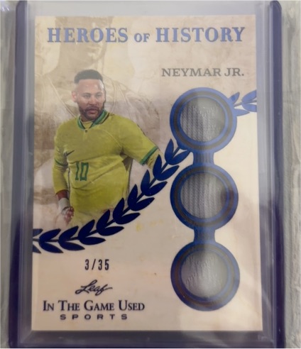 2025 Leaf In The Game Used Heroes of History #3/35 Neymar Jr. — front