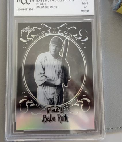 2019 Leaf Metal Babe Ruth Black #5 Babe Ruth — front