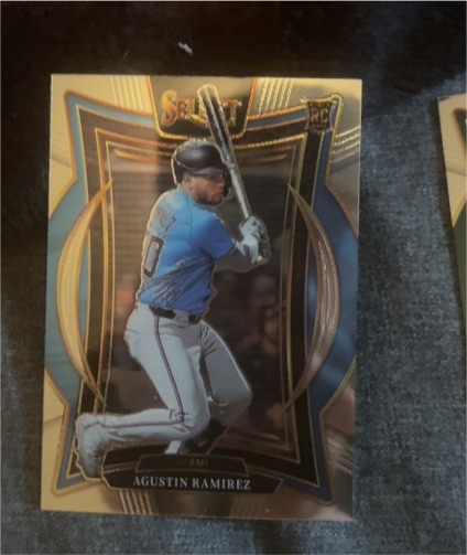 2025 Panini Select #5 Agustin Ramirez Rookie Concourse Miami Marlins — front