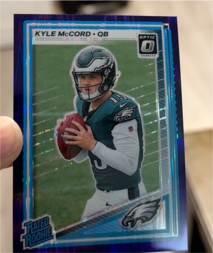 2025 Panini Donruss Optic #283 Kyle McCord Purple Shock Rated Rookie — front