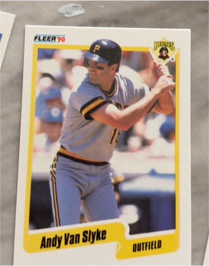 1990 Fleer #481 Andy Van Slyke — front