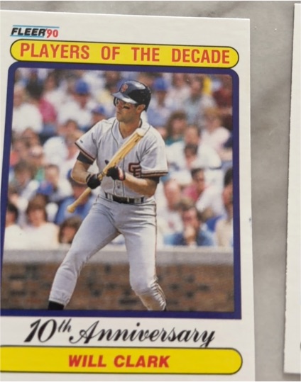 1990 Fleer #630 Will Clark — front