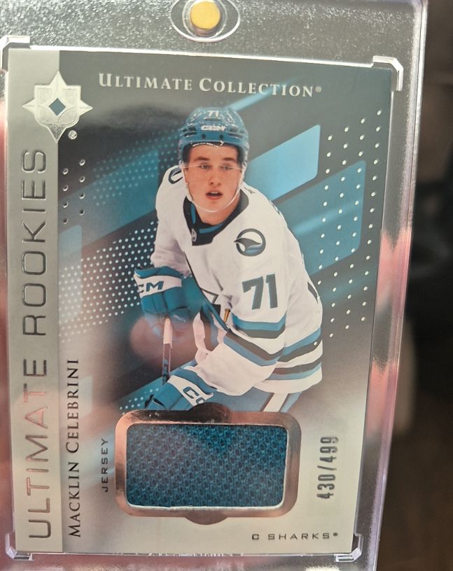 2024-25 Upper Deck Ultimate Collection Ultimate Rookies Jersey #430 Macklin Celebrini — front