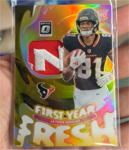 2025 Panini Donruss Optic #FYFBH-JHS Jayden Higgins First Year Fresh — front