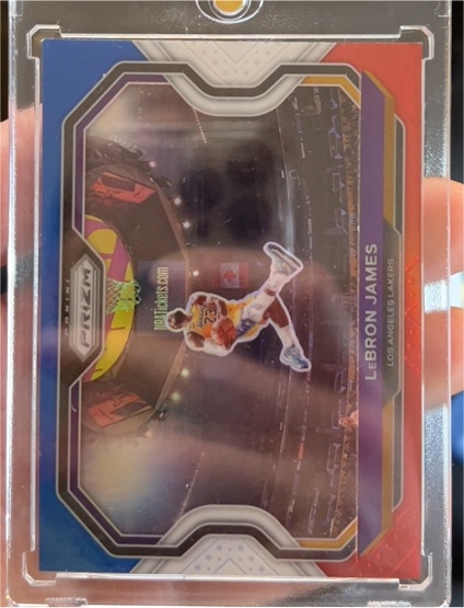 2020-21 Panini Prizm #1 LeBron James Kobe Tribute Dunk — front