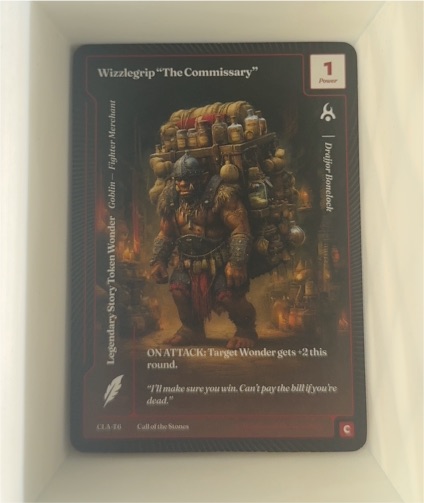 Call of the Stones CLA-16 Wizzlegrip "The Commissary" — front