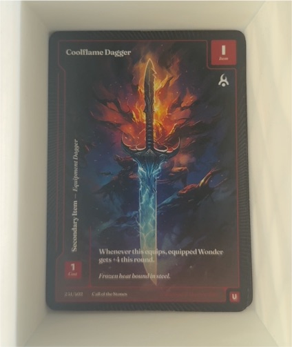 Wonders of the First Call of the Stones #214 Coolflame Dagger — front