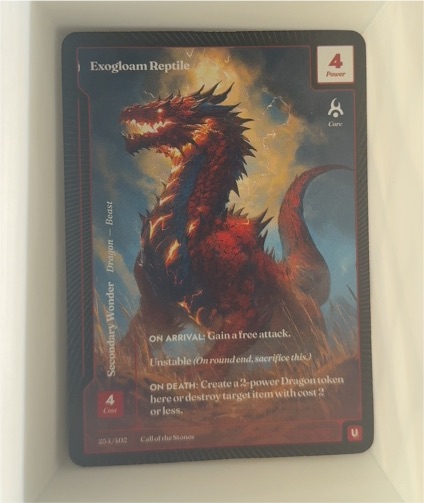 Call of the Stones #25 Exogloam Reptile — front